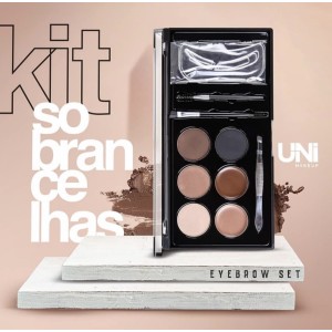 UN-EB80D KIT DE SOBRANCELHAS UNI MAKEUP C/ 6