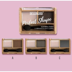 SP134 SOMBRA PARA SOBRANCELHA E CERA PERFECT SHAPE SP COLORS C/ 24