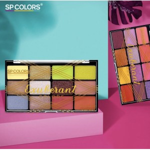 SP170 PALETA DE SOMBRAS 12 CORES EXUBERANT  C/ 24