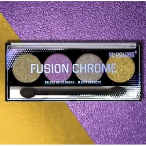 SP200 PALETA DE SOMBRAS 4 CORES FUSION CHROME  C/ 24