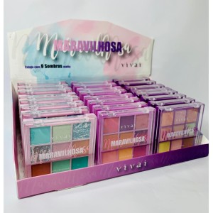 2020.4.1 PALETA DE SOMBRAS 9 CORES VIVAI C/24