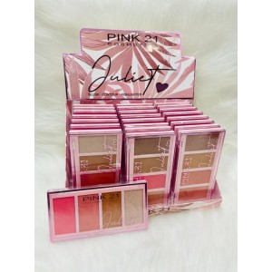 CS3114 BLUSH+CONTORNO+ILUMINADOR PINK 21 C/24