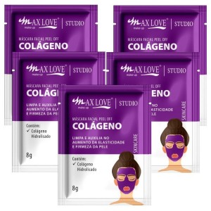MFPC MÁSCARA FACIAL PEEL OFF COLÁGENO MAX LOVE C/60