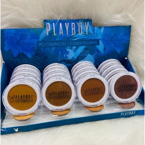 PB1102 PÓ COMPACTO CORES ESCURAS PLAYBOY C/24