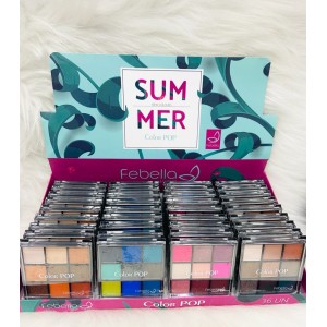 PSO3031 PALETA DE SOMBRAS SUMMER COLOR POP FEBELLA C/36