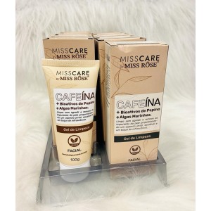 9001-500C GEL DE LIMPEZA CAFEÍNA+BIOATIVOS DE PEPINO MISS RÔSE C/12