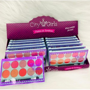 CG243 PALETA DE SOMBRAS 10 CORES CITY GIRLS C/12