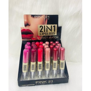 CS3118 LIP GLOSS 2 IN 1 PINK 21 C/24