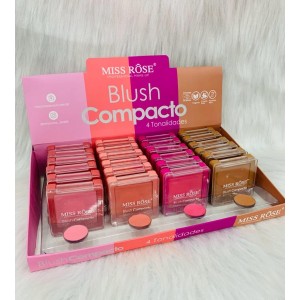 MR006 BLUSH COMPACTO MISS ROSE C/24