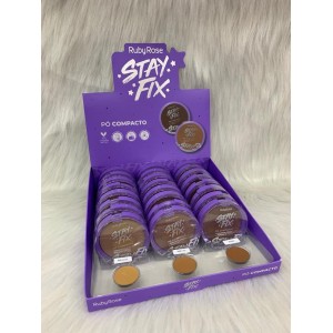 HB-857 PO FACIAL COMPACTO STAY FIX RUBY ROSE C/24