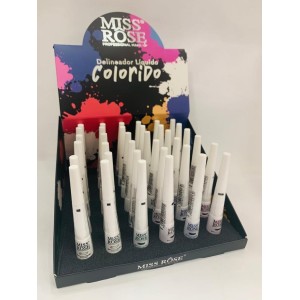 8002-100D DELINEADOR LIQUIDO COLORIDO MISS RÔSE C/36