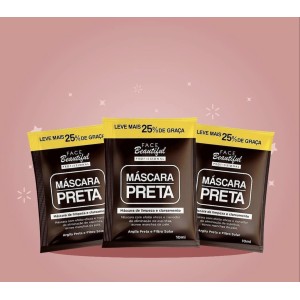 FB117 MASCARA PRETA SACHE C/ 50